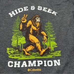 Columbia Hide and Seek Champion Bigfoot gray long sleeve shirt men’s size XXL